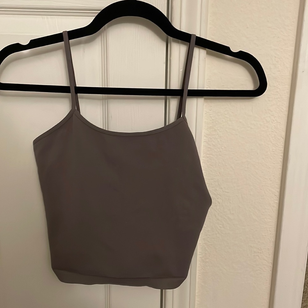 Free People FP Movement Gray Criss Cross Tank Top M/L